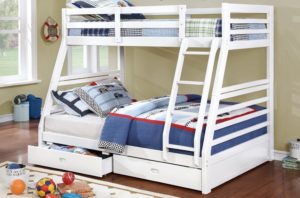 Single over Double Bunk Bed with Storage