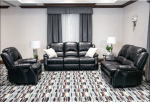 3PC RECLINING AIR LEATHER SET (Espresso or Black)