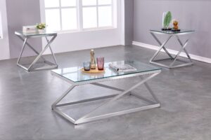 Coffee Table Set 3PC-Silver