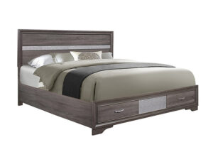Grey Bling Platform Bed