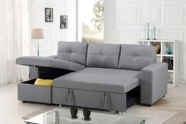 Sectional Sofa Bed Grey
