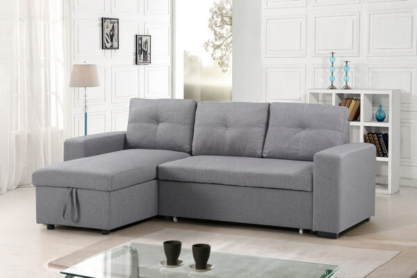 Sectional Sofa Bed Grey - Image 2