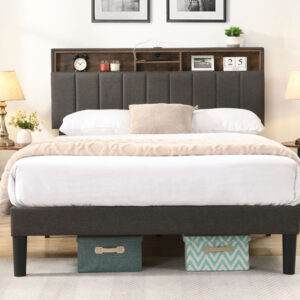 Storage Headboard Bed W/ USB Port