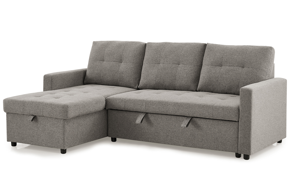 Sectional Sofa Bed Linen Grey - Image 2