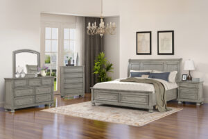 Charlie Antique Grey Storage Bed