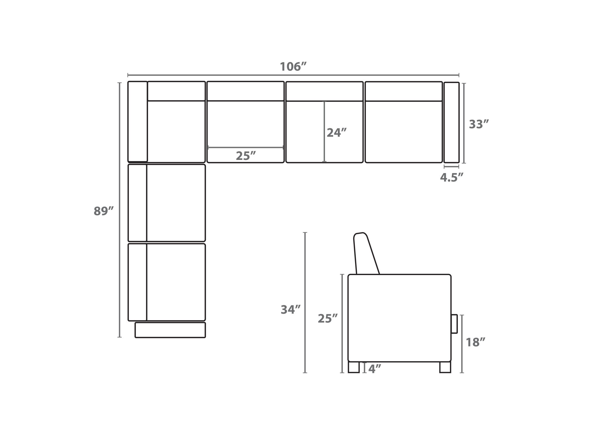 Sectional Grey OR Off-White - Image 4