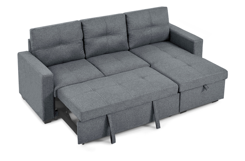 Sectional Sofa Bed Black OR Grey