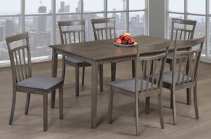 7PC Dining Set washed Grey
