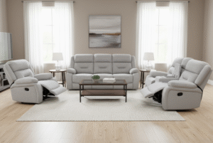 Grey Fabric Manual Recliner