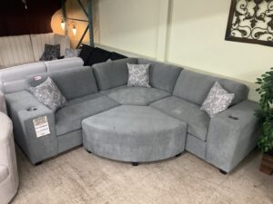 Shannon Modular Sectional (3PC) With Cup Holders & Ottoman🇨🇦